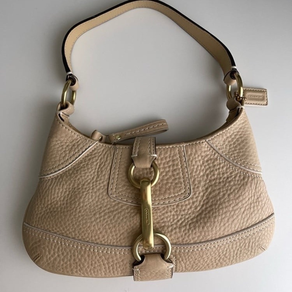 Coach Light Tan Leather Mini Shoulder Bag